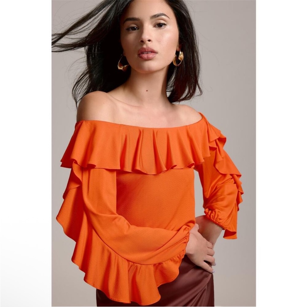 Anthropologie Off-The-Shoulder Ruffle Top NEW